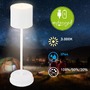 Stolní lampy dekorační - BRILO 7521016 Sigo LED stolní lampička bezdrátová IP44, stmívatelné, s nabíjecí základnou, bílé - BRILO - foto 2