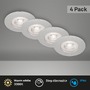 Kruhová - BRILO 7999-044 LED vestavná svítidla, pr.9 cm, 4x LED, 4,9 W, 480 lm, matný chrom - BRILONER - foto 2