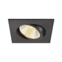Hranatá - LA 1007446 NEW TRIA® 95 kroužek pro vestavbu do stropu, D: 11 Š: 11 H: 2,6 cm, IP 20, černá - BIG WHITE (SLV) - foto 2