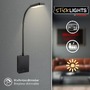 Bodová - BRI 2361015 Cielo lampa na čtení - 2W, 200lm, LED, nabíjecí, stmívatelné, dotykový vypínač, bezdrátové, černá - BRILONER - foto 2