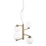 Vícečetná - NV 1700306002 Závěsné svítidlo AGRIGENTO opálové sklo antický mosazný kov G9 4x5W 230V IP20 bez žárovky - NOVA LUCE - foto 2