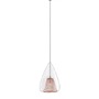 Kónická - NV 1600200501 Závěsné svítidlo HUGO chromovaný hliník čiré sklo a růžový zlatý rám G9 1x5W bez žárovky - NOVA LUCE - foto 2