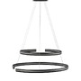 Kruhová - NV 9392012 Závěsné svítidlo TORRENTE černý hliník a akryl nastavitelné LED 93W 230V 3000K IP20 stmívatelné - NOVA LUCE - foto 2