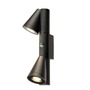 Nástěnná - LA 1008011 T-TUBE nástěnné svítidlo pro povrchovou montáž, GU10, dvojité, senzor, IP44, max. 10 W, černé - BIG WHITE (SLV) - foto 2