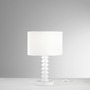 Stolní lampy dekorační - FAN I-SULTAN-L-BCO Stolní lampa Sultan (bílá + samet) kov + samet, 1 x E27, 15 W; lampa pr. 30 x 20 cm, konstrukce 30 x 30 x 45,5 cm - FANEUROPE - foto 2