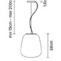 Kónická - FAB F07A1501 Závěsné svítidlo LUMI sklo 33cm E27 - FABBIAN - foto 2