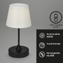 Na stůl - BRILO 7032415 LED venkovní stolní lampa s dotykovým vypínačem, pr.30 cm, LED modul, 3 W, 340 Lm, černá (starý kód: BRILO 7032-415) - BRILO - foto 2