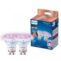 GU10/GZ10 - PH 8720169296763 WiZ Smart LED 50W bodové světlo PAR16, 2× GU10 345lm 2200-6500K RGB - PHILIPS - foto 2