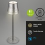 Na stůl - BRILO 7438-214 LED nabíjecí stolní lampa 38 cm 2,6W 280lm antická stříbrná - BRILO - foto 2