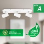 Bodová - BRILO 2840036 Isil A LED stropní bodové svítidlo, energetická třída A, 3-ramenné, 50.000h životnost, nastavitelné, bílé - BRILO - foto 2