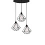 Vícečetná - NV 673603 Závěsné svítidlo PIETRA černý kov E27 3x12 W - NOVA LUCE - foto 2