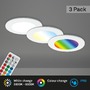 Kruhová - BRI 7035-036 RGB-CCT LED vestavná svítidla sada, pr.9,2 cm, 3x LED, 4,8 W, 450 lm, bílé - BRILONER - foto 2