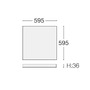 LED panely - SLC SLC8771 LED panel Think V2 600x600 bílý 3700/4100/5000lm 4000K Ra90 bez driveru IP44/IP20 MP UGR19 - TLG - foto 2