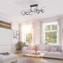 Podélná - LD 19032-18 CURLS LED stropní svítidlo v černé barvě a moderním zakřiveném designu s funkcí stmívání SimplyDim 3000K - LEUCHTEN DIREKT / JUST LIGHT - foto 2