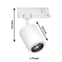 Lištové 3 fáze ProRail - P 96574 ProRail3 LED lištový spot Kratos 50° 25W 3000K 230V bílá - PAULMANN - foto 2