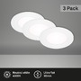Kruhová - BRI 7125-436 AKCE - 3ks sada LED vestavná svítidla pr. 8,6 cm 3x 3W bílé - BRILONER - foto 2