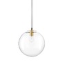 Koule - NV 9416930 Závěsné svítidlo MIRALE zlatý kov čiré sklo a černý PVC kabel E27 1x12W 230V IP20 bez žárovky - NOVA LUCE - foto 2