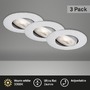 Kruhová - BRI 7146-034 3ks sada ultraploché LED vestavné svítidlo, pr. 9 cm, 5 W, matný chrom - BRILONER - foto 2