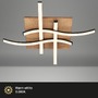 Hranatá - BRI 3816014 Vinka LED stropní svítidlo, tvar vlny, dekor dřeva, teple bílé světlo, černá/dřevo, 47,5x47,5cm - BRILONER - foto 2