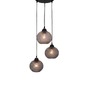 Vícečetná - NV 8103994 Závěsné svítidlo VIENTI tmavě šedé sklo a černý kov E27 3x12W 230V IP20 bez žárovky - NOVA LUCE - foto 2