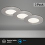 Kruhová - BRI 7282032 3ks sada LED vestavné svítidlo, pr. 8,5 cm, 4,8 W, matný nikl (starý kód: BRI 7282-032) - BRILONER - foto 2