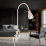 Bodová - BRI 2080011 Tuso Bett lampa na čtení - 4,7W, 400lm, LED, vypínač, nastavitelná, béžová - BRILONER - foto 2