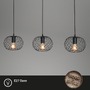 Vícečetná - BRILO 4037-035 Závěsné svítidlo, 90 cm, max. 40 W, černá-dřevo - BRILO - foto 2