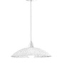 Polokoule - NV 7326501 Závěsné svítidlo SHELL chromovaný kov bílá a čiré strukturované sklo E27 1x12W - NOVA LUCE - foto 2