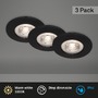 Kruhová - BRI 7036-035 LED vestavná svítidla, pr.9 cm, 3x LED, 4,9 W, 480 lm, černá - BRILONER - foto 2