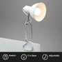 Stolní lampy s klipem - BRI 2790016 Svítidlo se svorkou 30,5 cm 1x E14 8W bílé (starý kód: BRI 2790-016) - BRILONER - foto 2