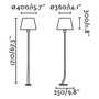 Stojací lampy - FARO 29686-09 REM matný nikl/černá stojací lampa - FARO - foto 2