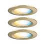 Koupelnová - P 92445 LED vestavné svítidlo Nova Coin IP44 kruhové 78mm měnitelná bílá 3x6W 230V zlatá mat hliník - PAULMANN - foto 2