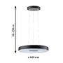 Kruhová - P 79517 LED závěsné svítidlo 3-krokové-stmívatelné Puric Pane 2700K 1./ 1.22W černá/šedá stmívatelné - PAULMANN - foto 2