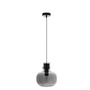 Koule - NV 9236510 Závěsné svítidlo CINZIA kouřové sklo černý kabel černá kovová základna E27 1x12W 230V IP20 bez žárovky - NOVA LUCE - foto 2