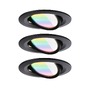 Kruhová - P 92437 LED vestavné svítidlo Nova Coin kruhové 84mm 50° RGBW+ 3x6W 230V černá mat hliník - PAULMANN - foto 2