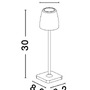 Na baterie - NV 9223413 Venkovní stolní lampa COLT tmavě šedý litý hliník a akryl LED 2W 3000K IP54 62st. 5V DC vypínač na těle USB kabel stmívatelné - NOVA LUCE - foto 2