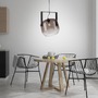 Dekorativní - LD 15757-18 CUP 2.0 závěsné svítidlo černé 1 ramenné dřevo kouřové sklo nastavitelná výška - JUST LIGHT - foto 2