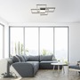 Hranatá - PN 6073-18 Paul Neuhaus Q-Asmin LED stropní svítidlo Smart Home 80x80 černá ZigBee 2700-5000K - PAUL NEUHAUS - foto 2