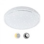 Kruhová - BRILO 3374-216 LED stropní svítidlo hvězdné nebe, pr. 38 cm, 23 W, bílé - BRILO - foto 2