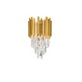 Dekorativní - NV 9050100 Nástěnné svítidlo GRANE zlatý kov a křišťál E14 2x5W 230V IP20 bez žárovky - NOVA LUCE - foto 2