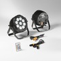 Reflektory - FAN LED-SHOW-PAR9 Venkovní reflektor LED SHOW dobíjecí 9x18 W RGBW+UV Wi‑Fi Smart Tuya DMX 512 dálkové ovládání - FANEUROPE - foto 2