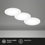 Kruhová - BRI 7992036 3ks sada LED vestavné bodové svítidlo – pr.90mm, ploché, 3W, 230V, neutrální bílá, bílé - BRILONER - foto 2