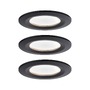 Koupelnová - P 94474 LED vestavné svítidlo Nova kruhové 3x6,5W černá/mat nevýklopné 3-krokové-stmívatelné 3ks sada - PAULMANN - foto 2
