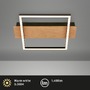 Hranatá - BRILO 3909014 Kada LED stropní svítidlo, dekor dřeva, teple bílé světlo, hranaté 34x26 cm, černá/dřevo - BRILO - foto 2