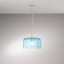 Kruhová - FAN I-GIBUS-S35 BLU Závěsné svítidlo Gibus, tyrkysové, 1 x E27, 35 x 35 x 150 cm - FANEUROPE - foto 2