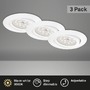 Kruhová - BRI 7172-036 3ks sada LED vestavné svítidlo, pr. 8,2 cm, 3,5 W, bílé - BRILONER - foto 2
