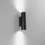 Nepřímé osvětlení - FAN I-DUDUK-R50-NER Nástěnné svítidlo Duduk kruhové, černé, 2 x GU10 Mini, 7 x 5 x 18 cm - FANEUROPE - foto 2