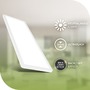 Hranatá - BRILO 7550016 Tava A LED stropní svítidlo, energetická třída A, přímé a nepřímé osvětlení, 50.000h životnost, 58cm, bílé - BRILO - foto 2