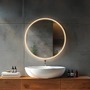 Koupelnová - NIM ZPB 28000RVX-05 Bílé kulaté LED zrcadlo 60cm se dvěma dotykovými senzory - NIMCO - foto 2
