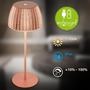 Stolní lampy dekorační - BRILO 7553013 Nabíjecí stolní lampa Riffle - 36,5 cm, 2W, 200lm, IP44, bezdrátová, LED, stmívatelná, dotykový vypínač, měď - BRILO - foto 2